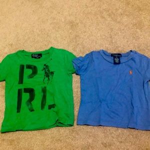 Bundle Ralph Lauren boys shirts in green and blue